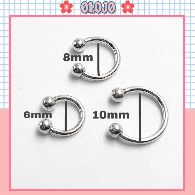 1 Đôi Bông Tai Hình Bán Nguyệt Bằng Thép Không Gỉ Phong Cách unisex