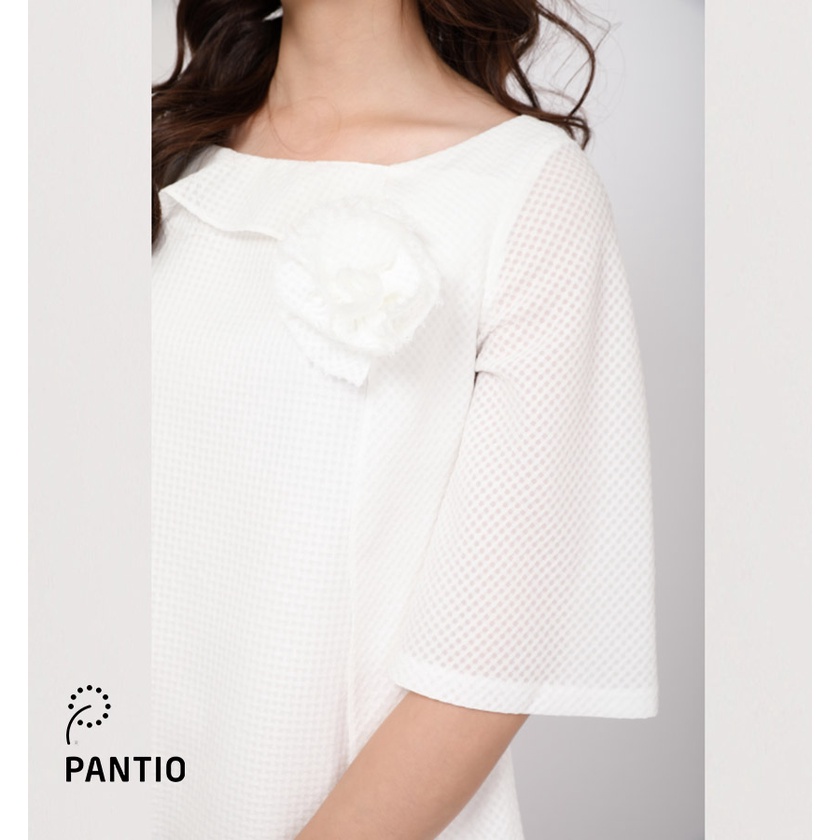 Đầm công sở tay lỡ đính hoa thời trang FDC92277 - PANTIO