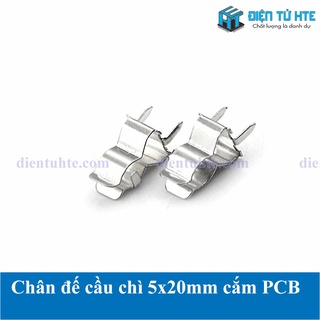Đế cầu chì 5x20mm (chân sắt) lắp PCB - Bộ 20 cái