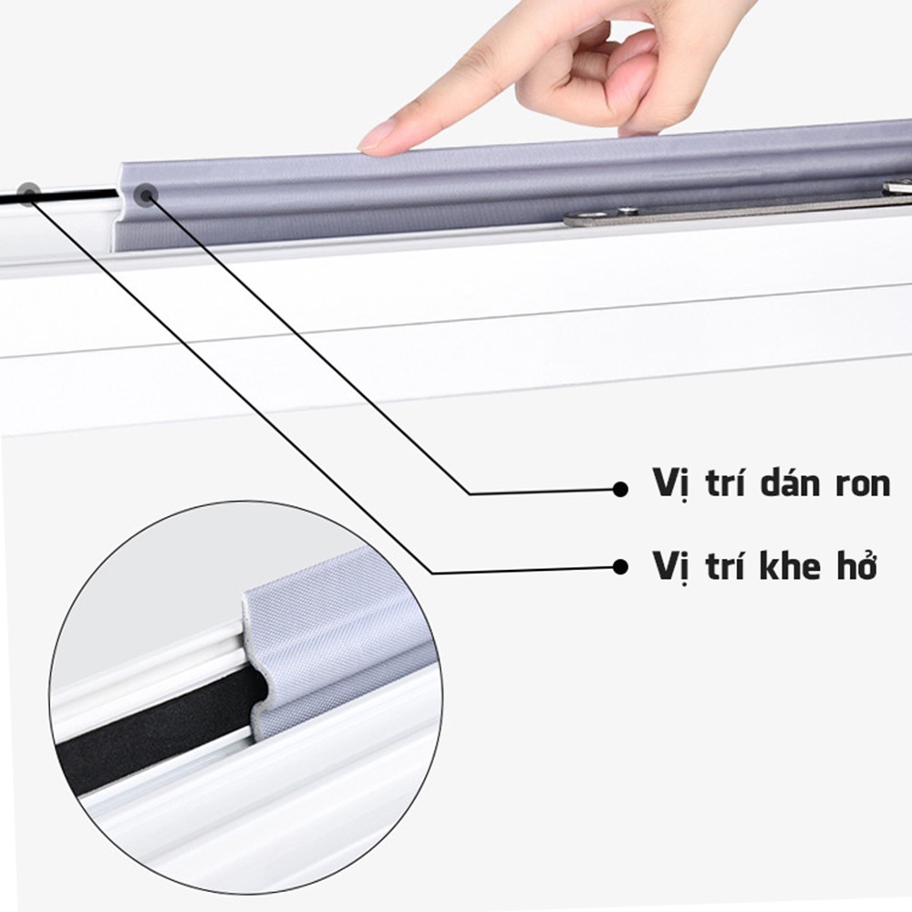Gioăng dán cửa sổ chặn khe hở, chống bụi ngăn côn trùng bụi bẩn cách âm