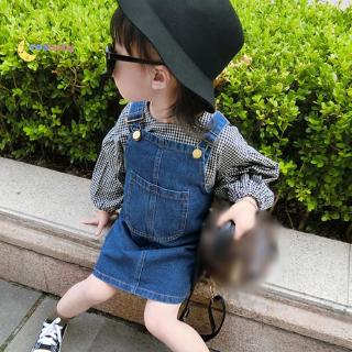 Đầm Yếm Denim Cho Bé Gái