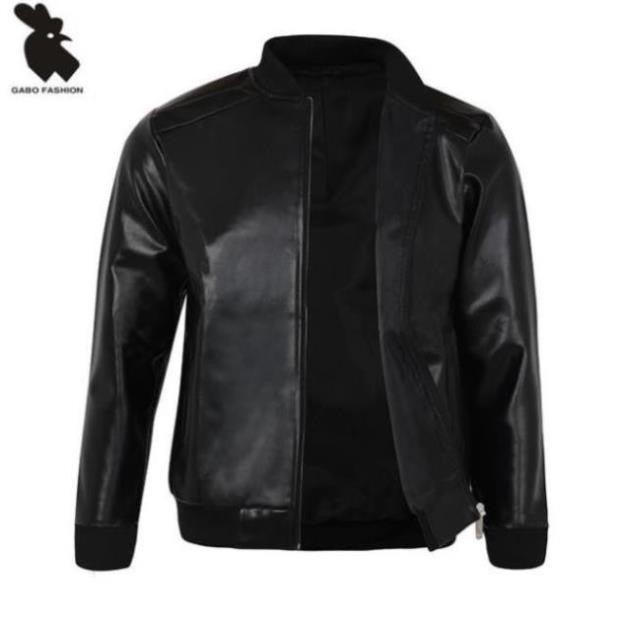 Áo khoác da nam lót dù bomber cao cấp Gabo Fashion AKD066 hàng VNXK hàng chất lượng xuất khẩu.