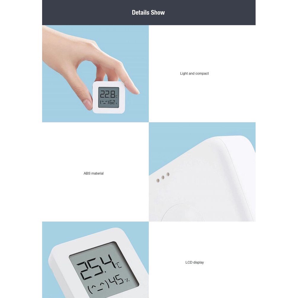 Ẩm kế thông minh gen2 Xiaomi Mijia LYWSD03MMC - Smart Bluetooth Digital Thermometer Hygrometer