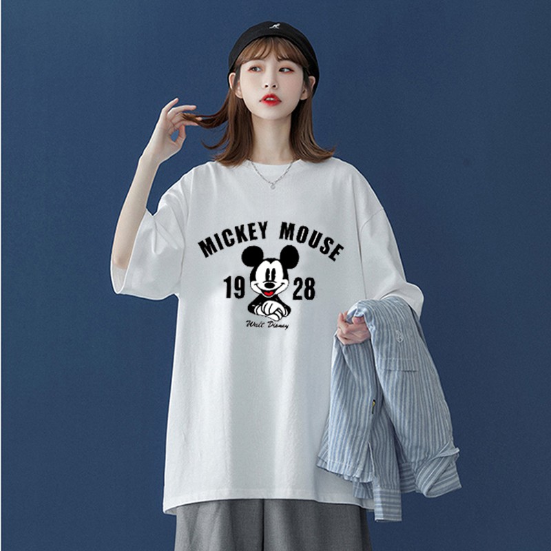 Áo thun nữ tay lỡ ZOZORO in hình chuột MICKEY MOUSE tạo dáng đẹp chất cotton thun mát - AT13