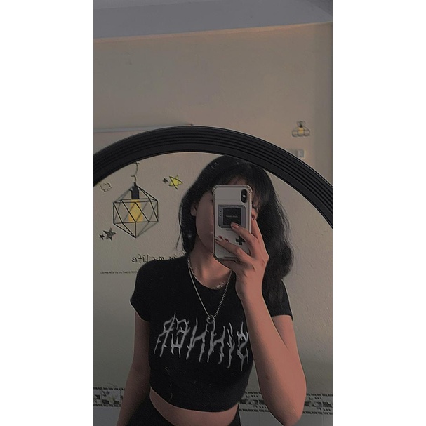 Áo croptop ESTINI Sinner Uzzang Freesize Dưới 55kg - NY04