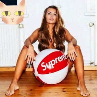 Phao Bóng Supreme Trắng Đỏ Hottrend
