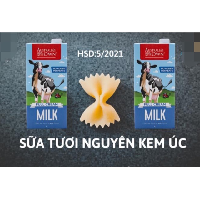 Sữa nguyên kem Úc OWN 1lit date 02/2022