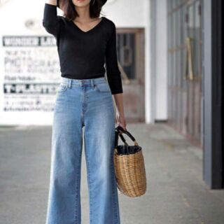 Áo len tăm cổ V tay lỡ