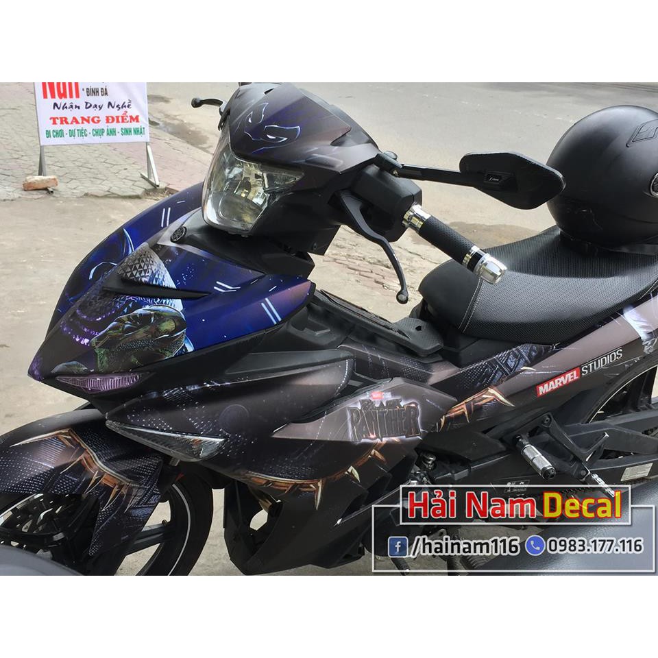 Tem trùm nhám Black Panther cho Exciter 150