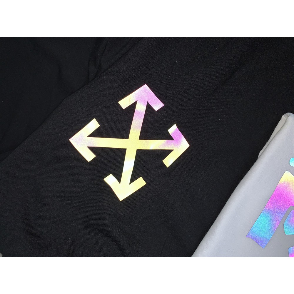 Áo thun phản quang OFF WHITE mũi tên tay lỡ unisex