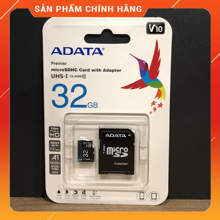 Thẻ nhớ 32GB ADATA UHS-I MICRO SD CLASS10 - Bảo hành 5 năm - Chính hãng Full VAT