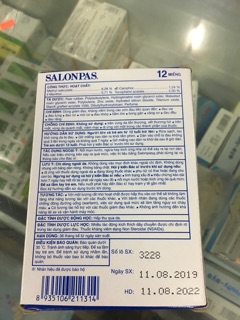 Miếng dán giảm đau Salonpas