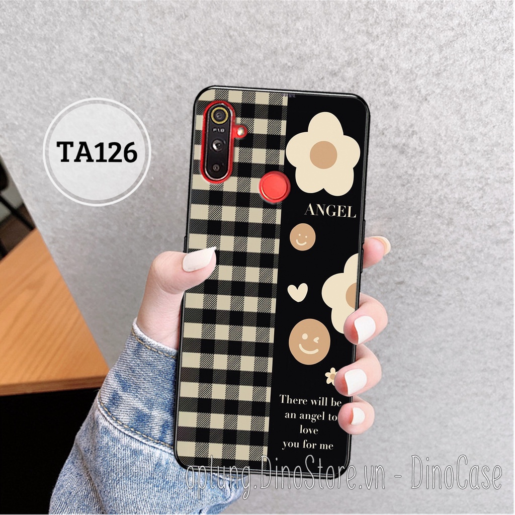 Ốp lưng Realme C3/5/5i/5 Pro- Realme 6/6 Pro in hình họa tiết kẻ Caro đen đỏ thời trang viền dẻo bảo vệ camera giá rẻ.