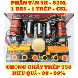 02 mạch phân tần full đơn - 1 bass + 1 trép - sh 820l- bảo vệ trép 750 - phân tần chống cháy treble