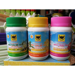 Bộ 3 phân bón Đầu trâu chăm sóc toàn diện cho Lan, hồng, cây cảnh .