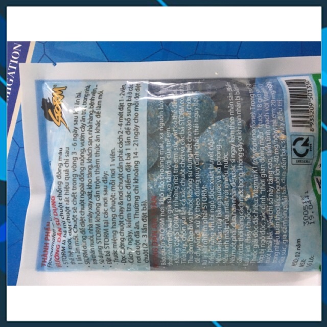 ( Chính Hãng) thuốc diệt chuột dạng viên nén STROM 1kg