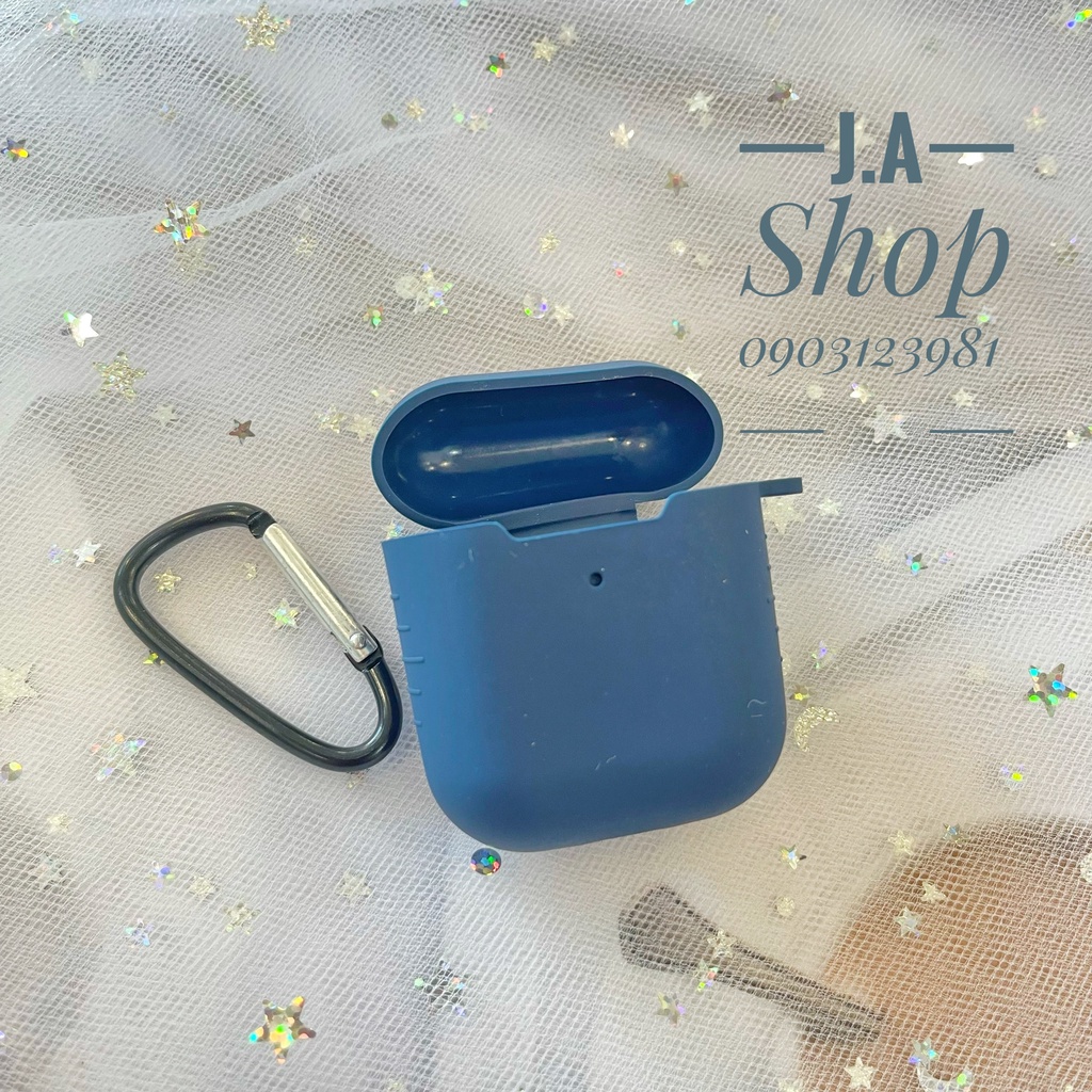 Ốp Bảo Vệ Tai Nghe AirPods 1, 2 Silicon Dẻo Cao Cấp, Cáe / Vỏ Bảo Vệ AirPods Trơn nhiều Màu Tặng Kèm Móc Khóa (J.A SHOP)