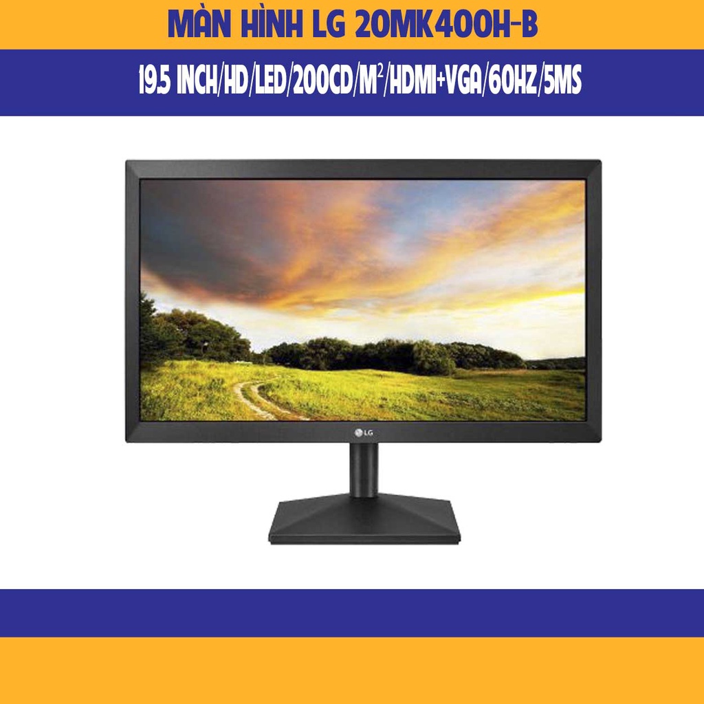 MÀN HÌNH LG 20MK400H-B (19.5 INCH/HD/LED/200CD/M²/HDMI+VGA/60HZ/5MS)