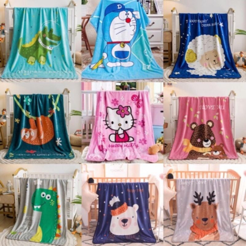 Chăn Lông Tuyết Thu Đông 100×140cm, Chăn Đi Học Cho Bé