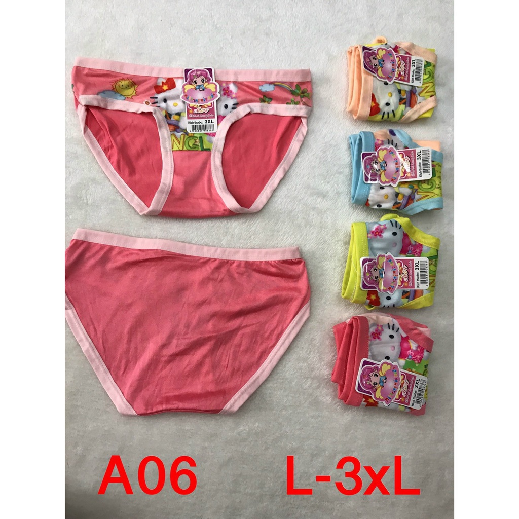 Quần lót chéo cho bé gái hình nhân vật hoạt hình
