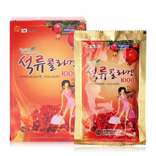 Nước Ép Lựu Collagen Hàn Quốc, Hộp 30 gói* 80ml