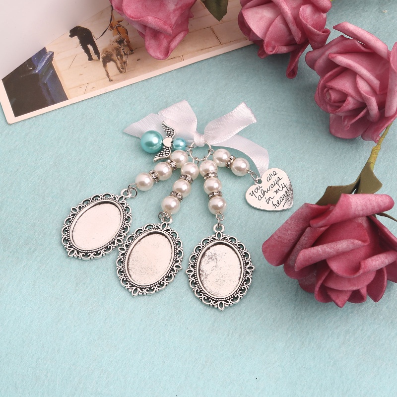 Bó Hoa Cưới Phối Ren Hình Bầu Dục Cho Cô Dâu