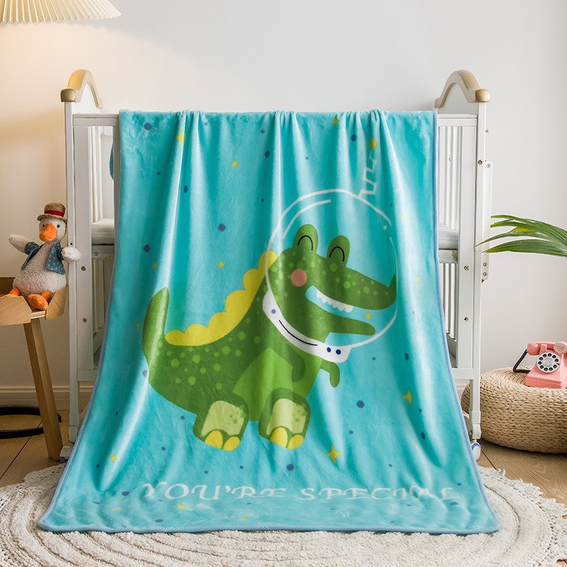 Chăn Lông Tuyết Hoạt Hình 2 Mặt Mềm Mại Cho Bé (KT 100x140cm)