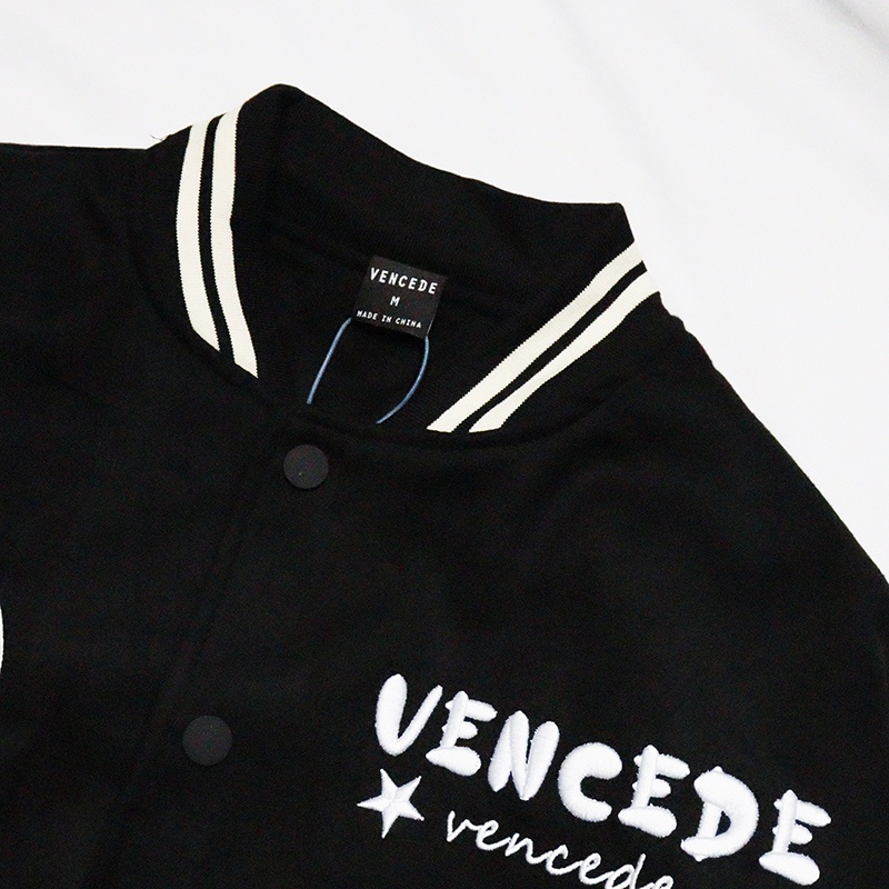 Áo khoác bomber chất nỉ Nhật cao cấp thêu nổi màu đen áo khoác thu đông thời trang LOHA | BigBuy360 - bigbuy360.vn