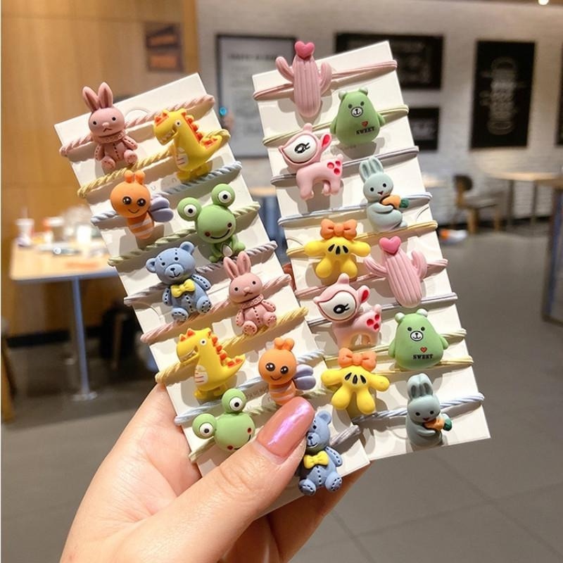 Dây Buộc Tóc Cao Su Họa Tiết Hoạt Hình Dễ Thương Cho Bé