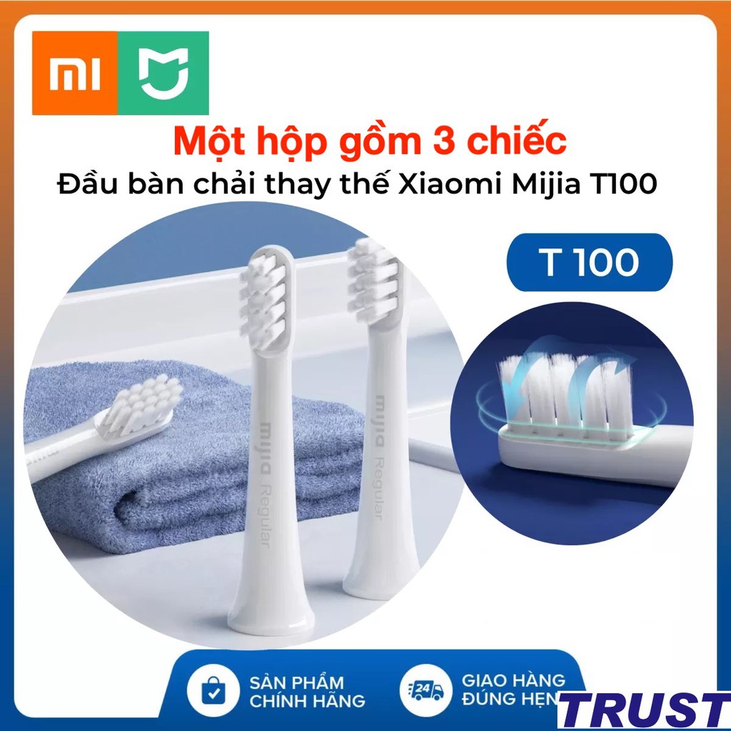 Đầu bàn chải Xiaomi T100 - Đầu thay thế cho bàn chải T100 bộ 3 chiếc Mijia Regular