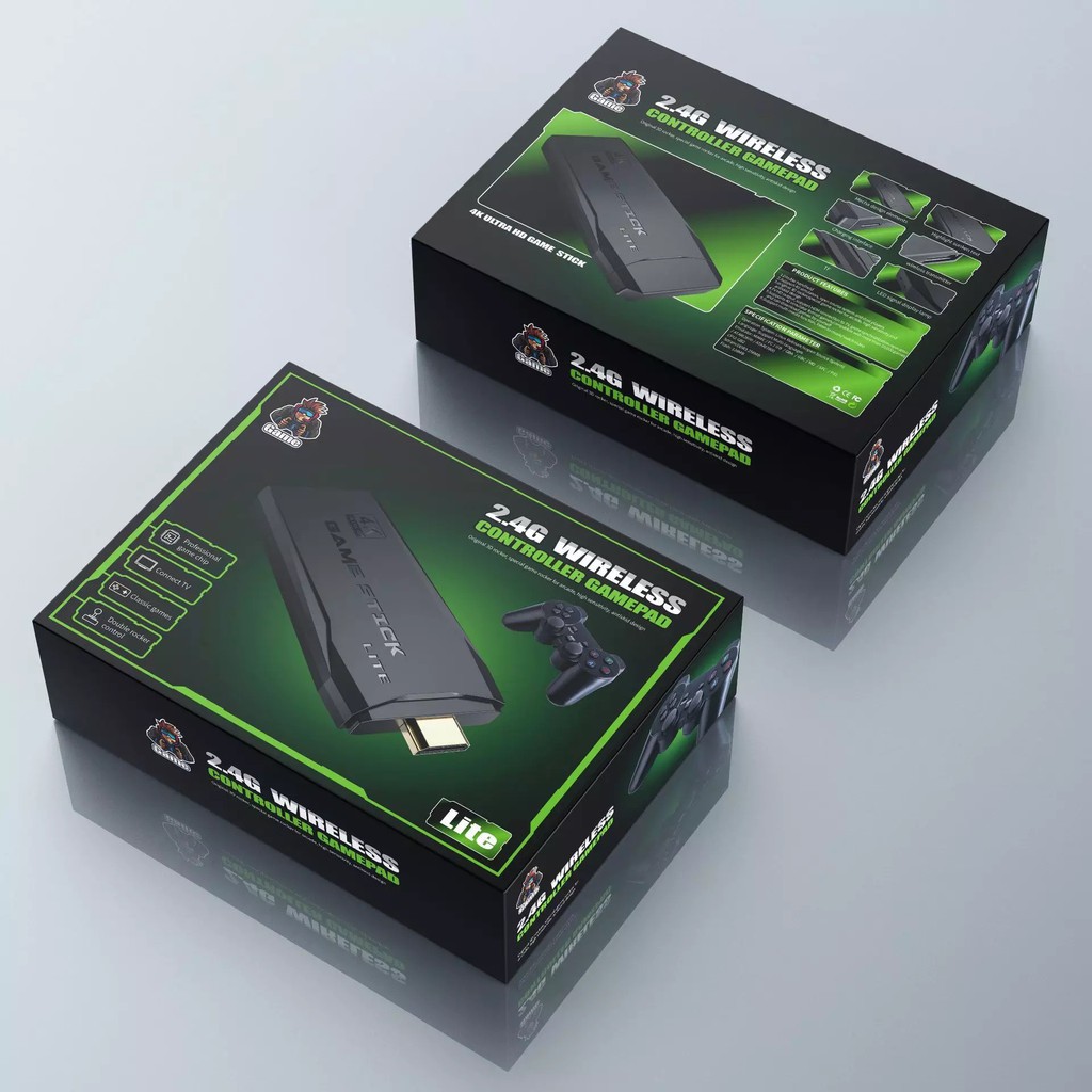 Game Stick 4k Sẵn Hơn 3500+ game - Kết nốii chơi game điện tử không dây PS3000