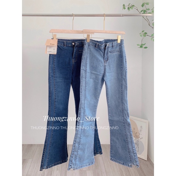 [Ảnh thật/Video]Quần ống loe li dọc thon dáng Quần ống loe chùm giày Hàn Quốc