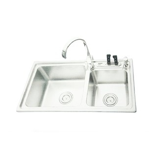 CHẬU RỬA CHÉN ĐÔI INOX ROSSA RSL-8245B