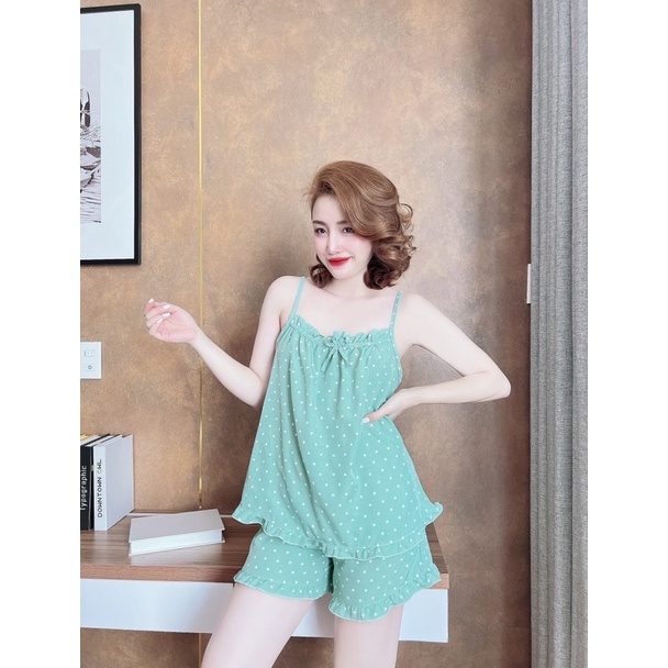 Đồ Ngủ Nữ Họa Tiết Xinh Chất Vải Lụa Cực Mát