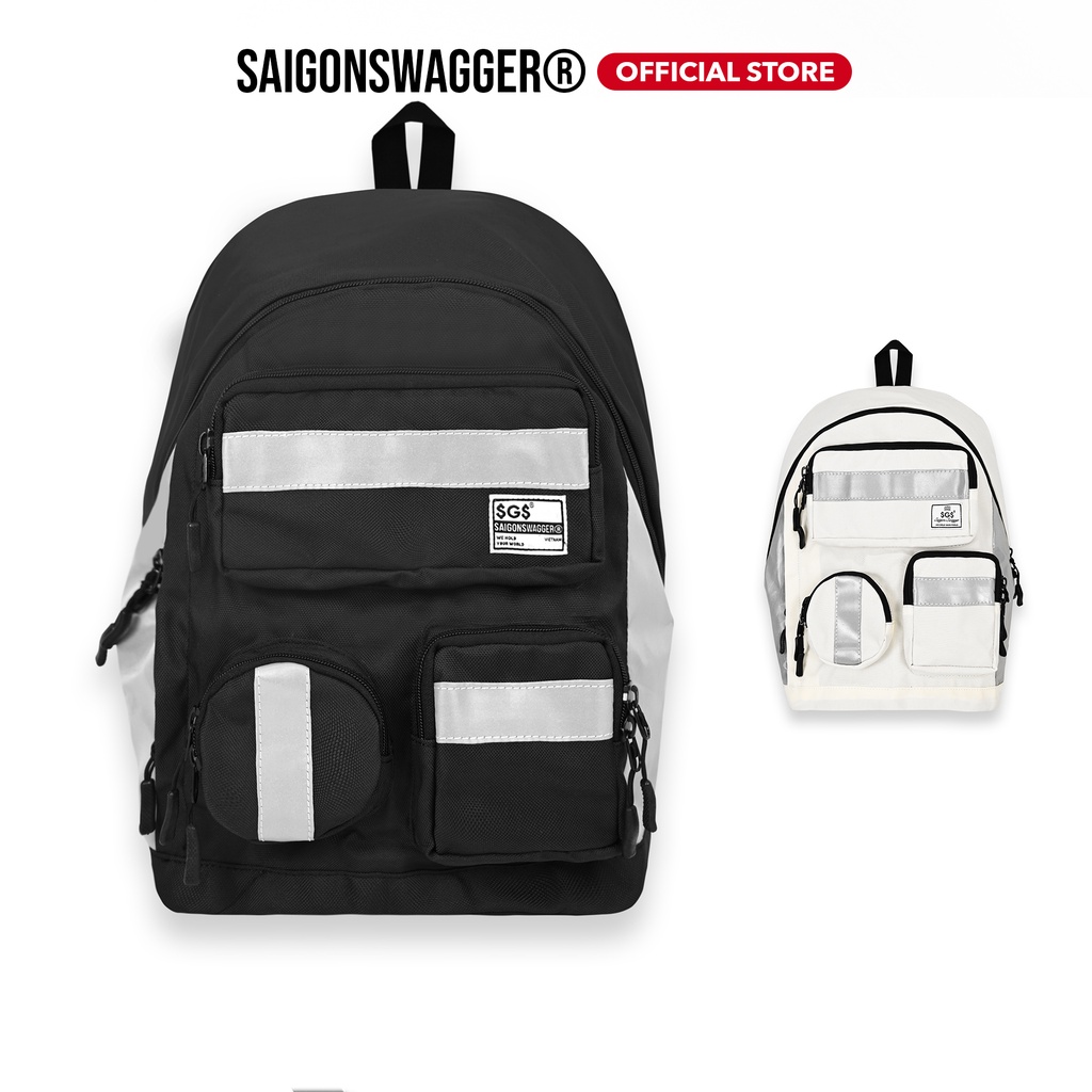 Balo Nam Nữ Phản Quang SAIGON SWAGGER® - SGS Reflective Backpack Ngăn Chống Sốc Lap 15inch
