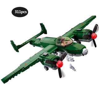 Bộ Đồ Chơi Lắp Ráp Mô Hình Máy Bay Quân Đội Tu-2 311 Mảnh