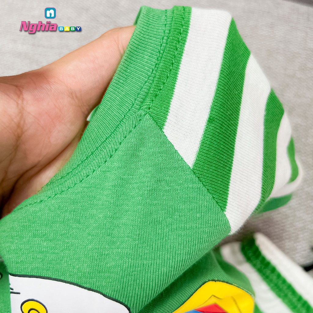 Bộ lửng đùi cotton borip NGHĨA BABY cho bé trai vải xuất xịn mịn mát phù hợp đi chơi, đi học, mặc nhà đẹp