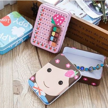 Hộp Thiếc Đựng Tiền Xu In Hình Hoạt Hình Dễ Thương Cho Bé