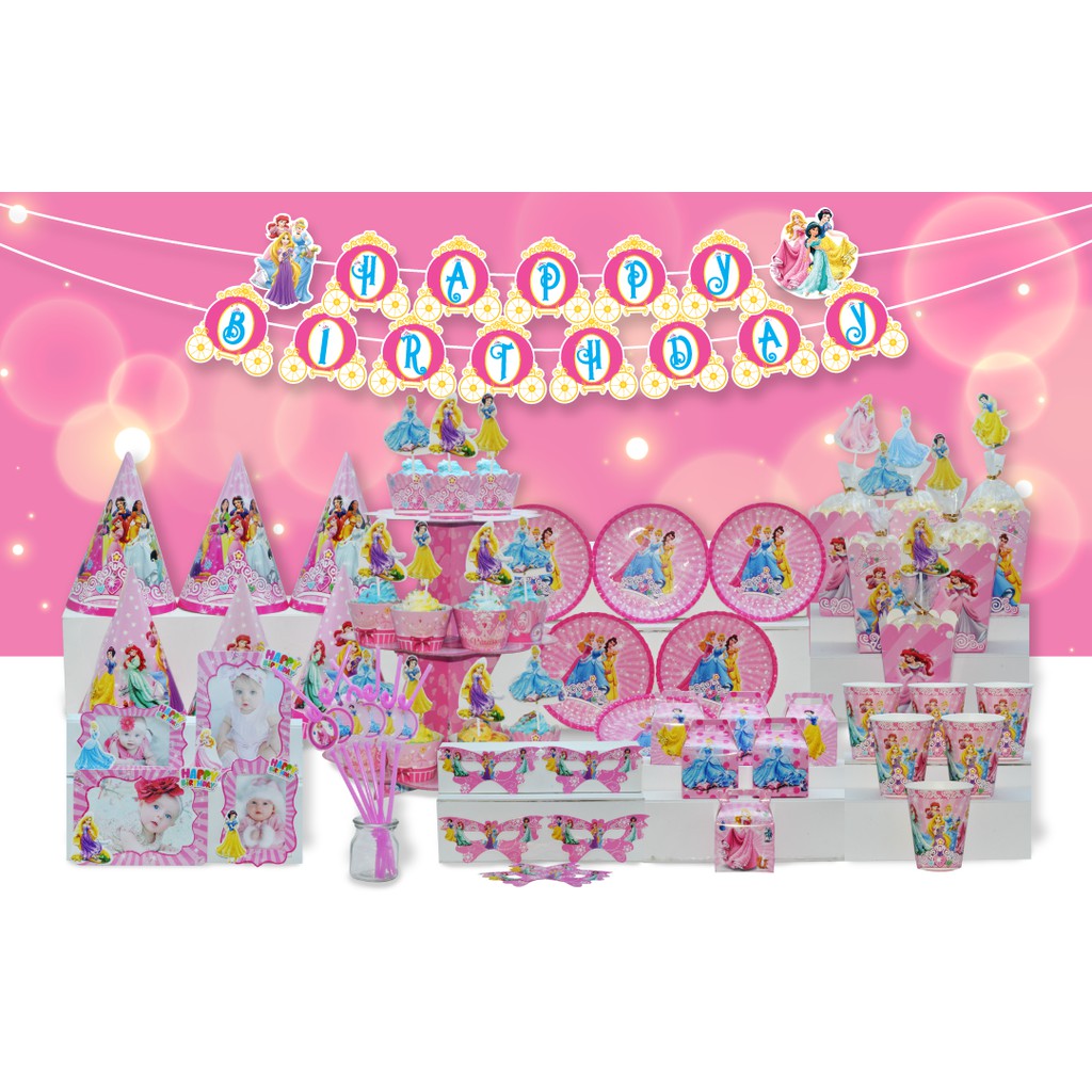 Set MEGA trang trí sinh nhật chủ đề công chúa Disney