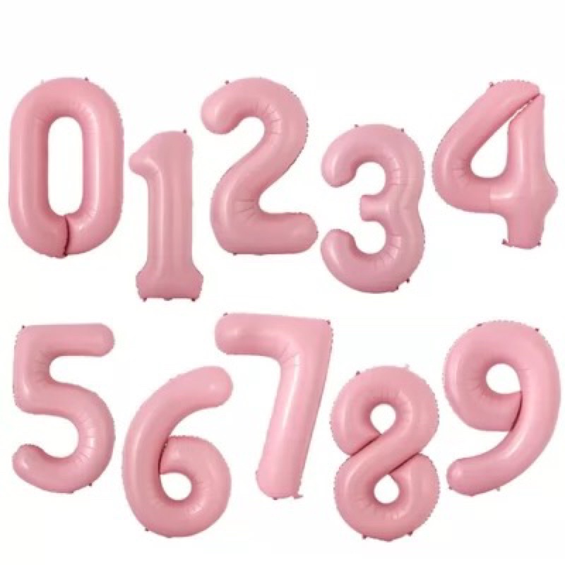 Bóng Số Màu Hồng Phấn Trang Trí Tiệc Sinh Nhật Hoặc Đạo Cụ Chụp Ảnh Size 40 Inch