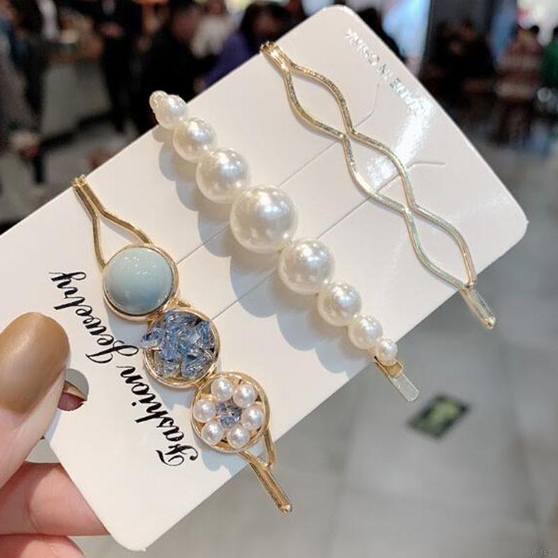 Kẹp tóc đính ngọc trai giả phong cách xinh xắn cho nữ