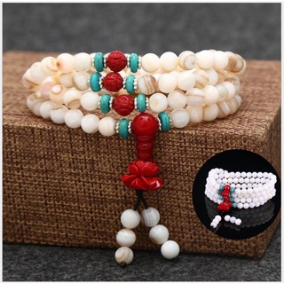 Vòng Tay Vỏ Sò Tự Nhiên 108 Hạt