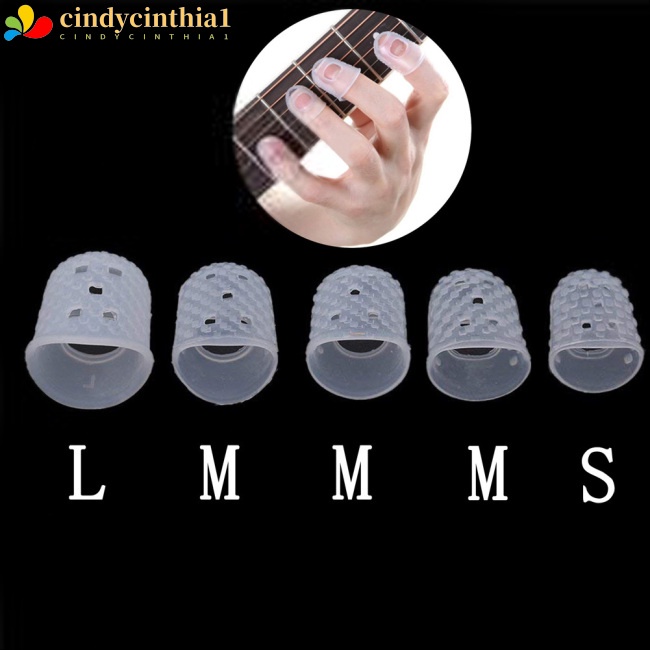 Bộ 5 Vỏ Bọc Ngón Tay Chống Trượt Giảm Đau Dùng Chơi Đàn Ukulele / Guitar Điện / Acoustic