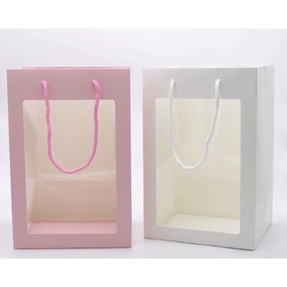 10 cái TÚI GIẤY MẶT KÍNH 35x25x18cm
