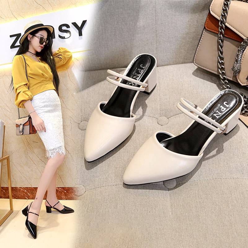 Giày Nữ Búp Bê Bít Mũi CITAS Da Mềm Mang 2 Kiểu Phong Cách Hàn Quốc Đế Vuông 5 Phân Êm Chân CTS-CG