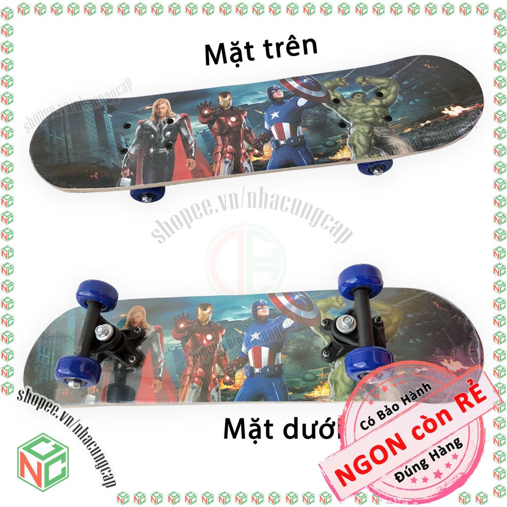 Ván trượt  cho bé Skateboard - phù hợp bé tối đa 50kg - NDHS-4357-VanTruot (Nhiều mẫu mã)