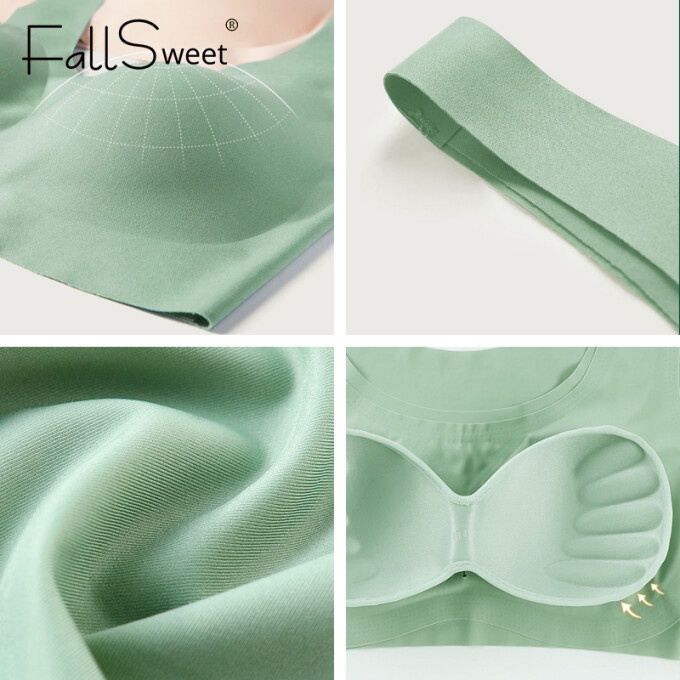 Áo ngực thể thao FallSweet siêu mỏng không đường may có size ngoại cỡ thỏi mái cho nữ