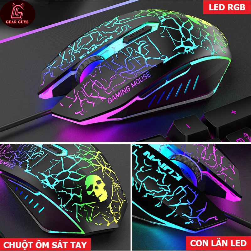 Bàn Phím Và Chuột Chơi Game Có 10 Chế Độ Led Khác Nhau T6RGB Super PRO 2022 Tương Thích Máy Tính PC Laptop