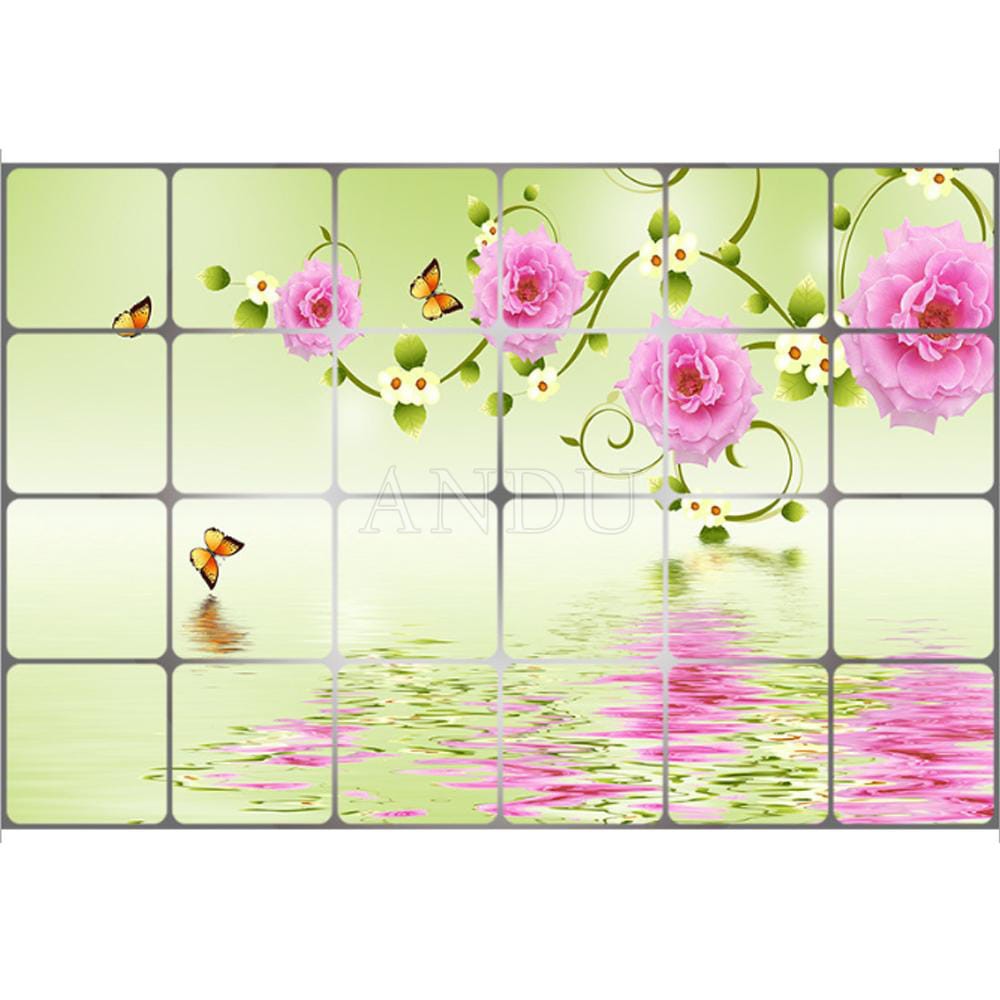 Combo 5 Giấy Dán Tường Cách Nhiệt, Miếng Decal Dán Tường Chống Thấm, Chống Dầu Mỡ Cho Nhà Bếp (60cm x 90cm