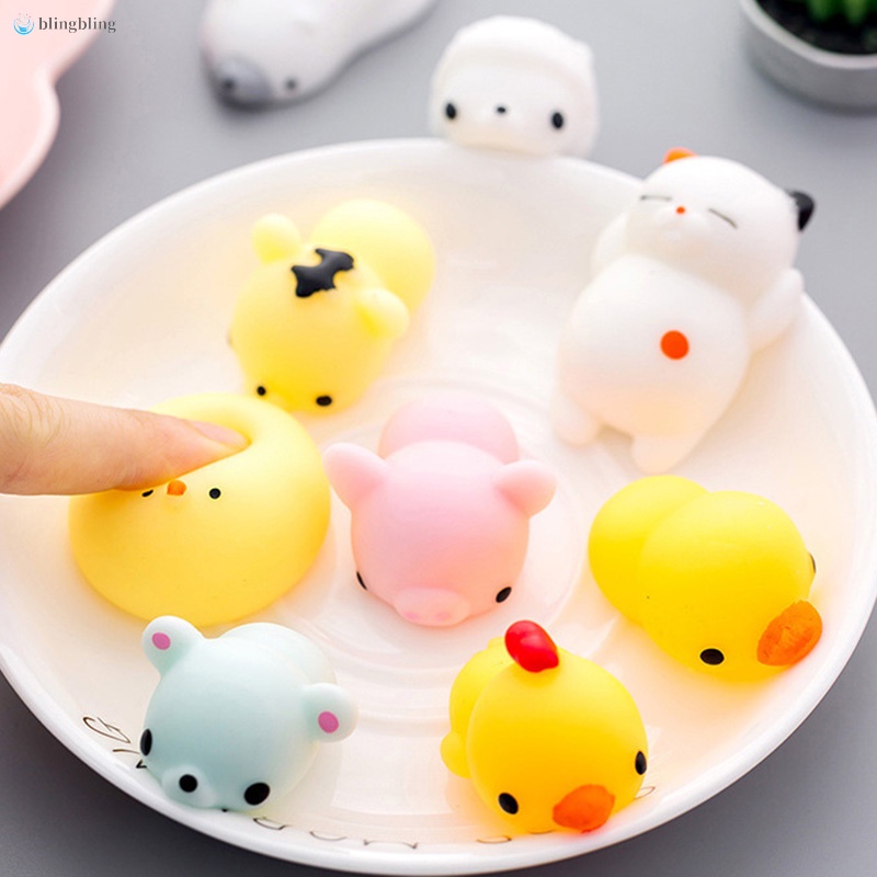 【COD】Mochi Cute Squishy Slow Rising Kawaii Cute Animal Toy Laruang cute na hayop na pakurot ng musika Nakakalito na larong decompression Toys vent bola